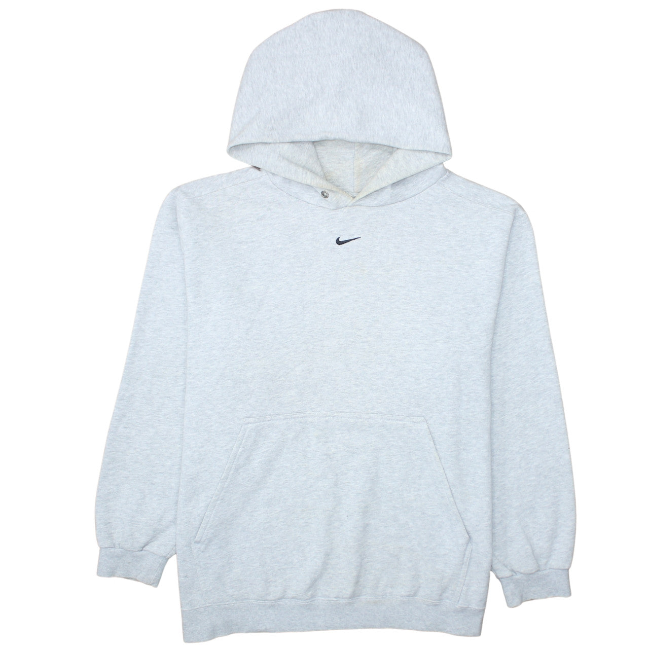 Nike Men's Grey Pullover Hoodie M Regular Fit Sports Style