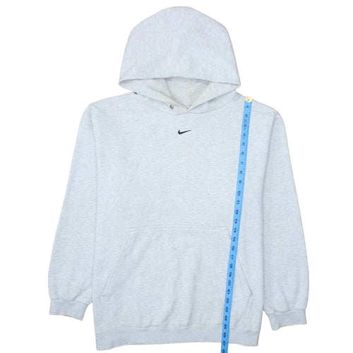 Nike Men's Grey Pullover Hoodie M Regular Fit Sports Style