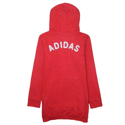 Adidas Womens Red Long Sleeve Pullover Hoodie Size 16