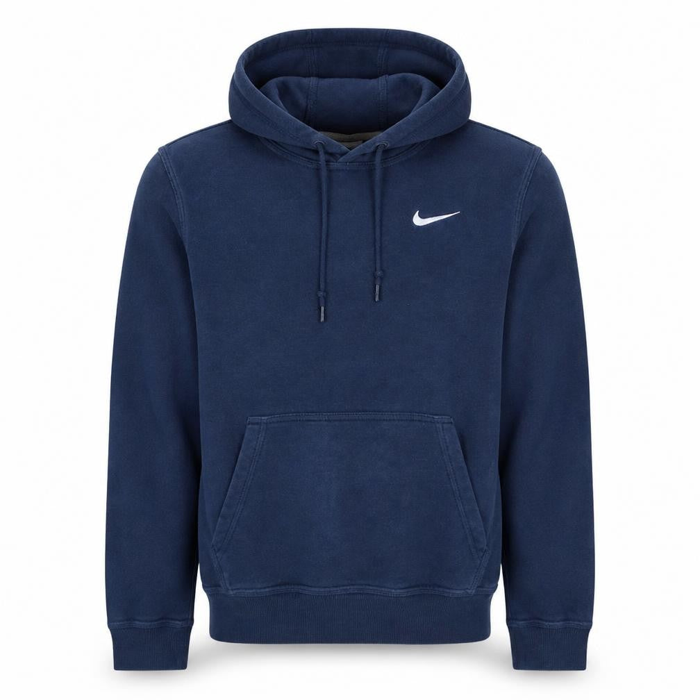 Front view of Nike Men's Blue Pullover Hoodie XS Regular Fit Fleece Sweatshirt