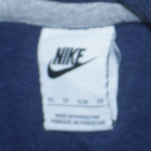 Nike Men's Blue Pullover Hoodie XS Regular Fit Fleece Sweatshirt