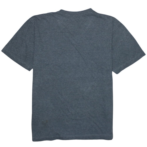 Dickies Men Grey V-Neck Short Sleeve Cotton Blend T-Shirt Size L