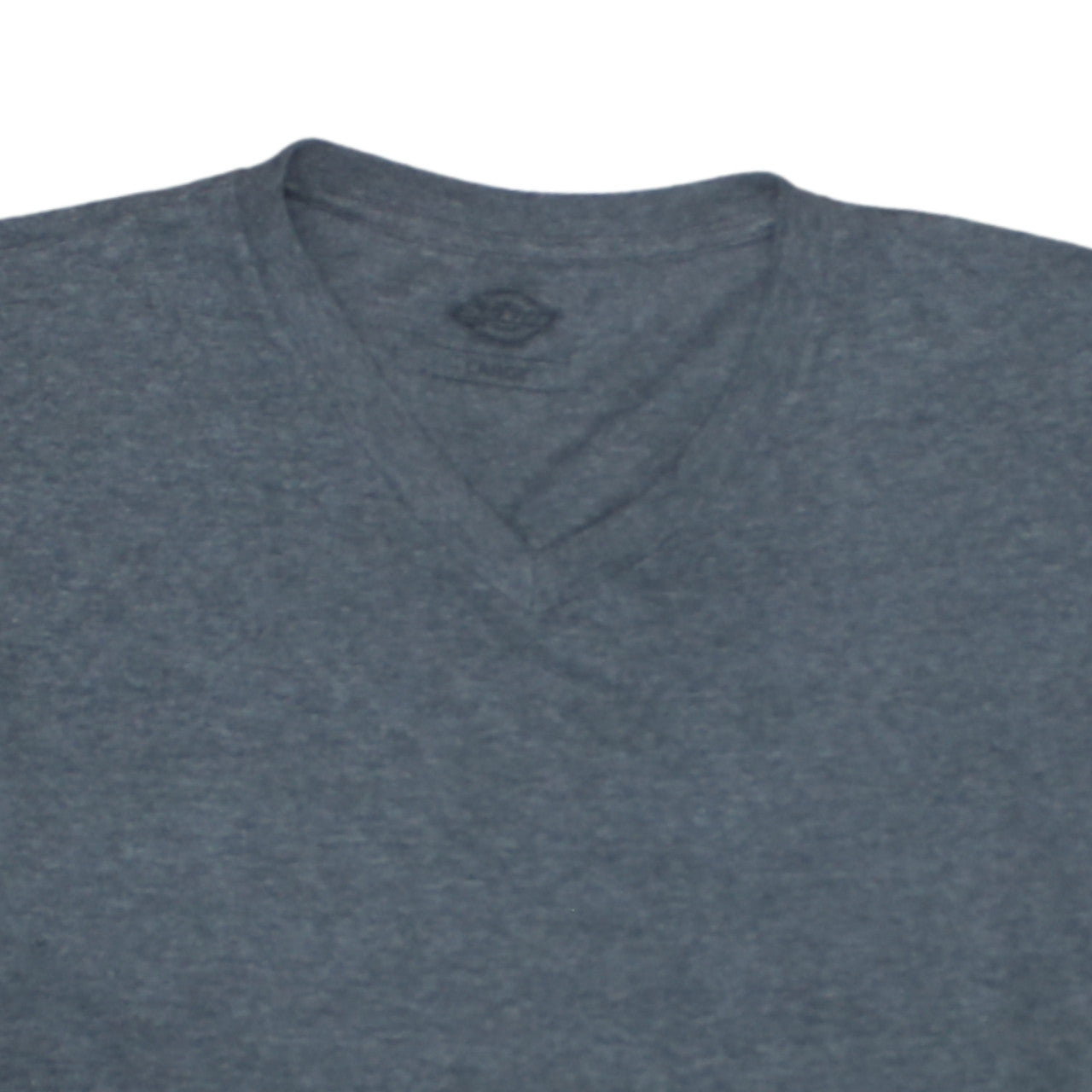 Dickies Men Grey V-Neck Short Sleeve Cotton Blend T-Shirt Size L