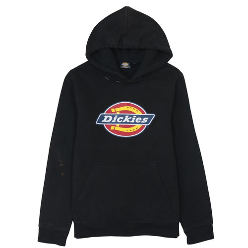 Dickies Men's Black Pullover Hoodie Medium Logo Fleece Sweatshirt