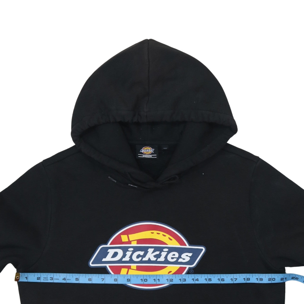 Dickies Men's Black Pullover Hoodie Medium Logo Fleece Sweatshirt