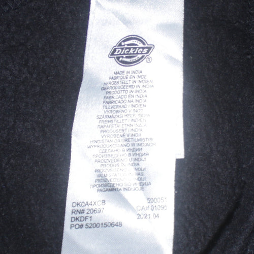 Dickies Men's Black Pullover Hoodie Medium Logo Fleece Sweatshirt