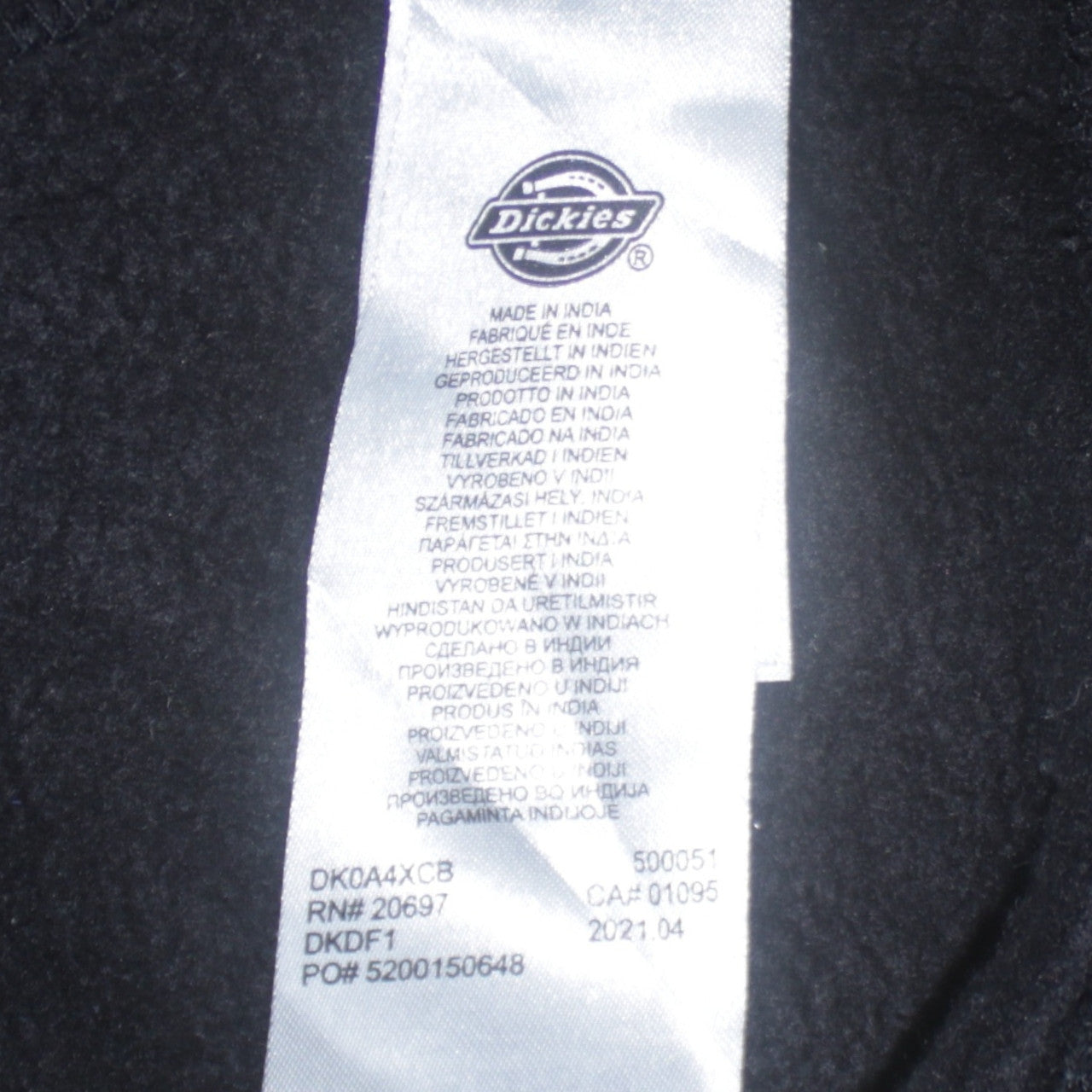 Dickies Men's Black Pullover Hoodie Medium Logo Fleece Sweatshirt