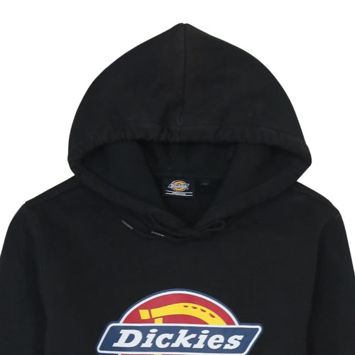 Dickies Men's Black Pullover Hoodie Medium Logo Fleece Sweatshirt