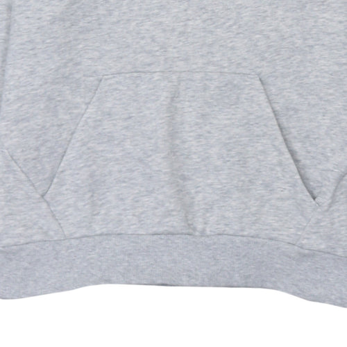 Puma Men's Grey Pullover Hoodie L Logo Sports Sweatshirt