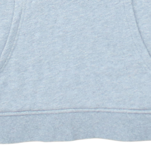 Adidas Womens Grey Pullover Hoodie Sweatshirt Size 8 Logo Print