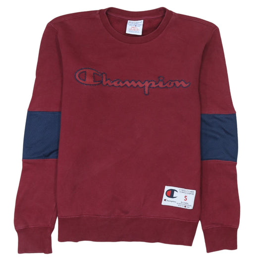 Champion Men's Red Embroidered Logo Pullover Sweatshirt Size S