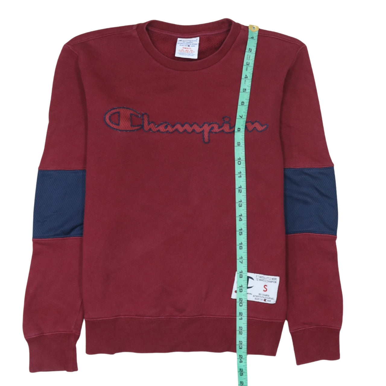 Champion Men's Red Embroidered Logo Pullover Sweatshirt Size S