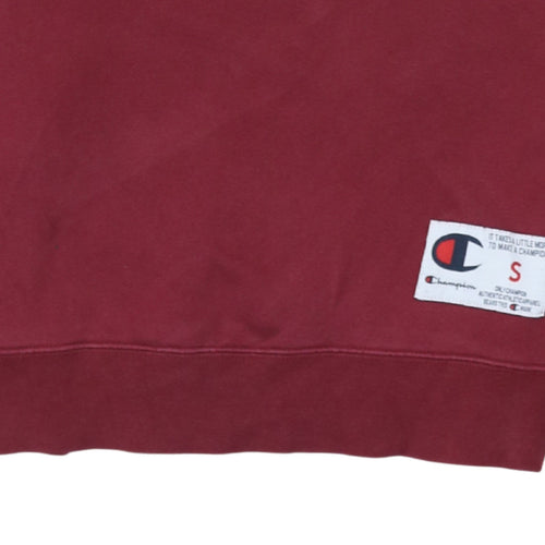Champion Men's Red Embroidered Logo Pullover Sweatshirt Size S