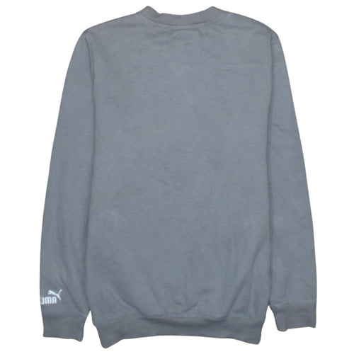 Puma Men’s Grey Crew Neck Logo Sweatshirt Size L Regular Fit