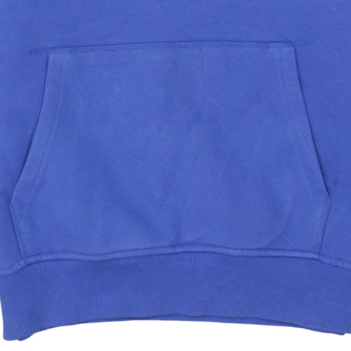 Ellesse Womens Blue Pullover Hoodie UK 10 Cotton Blend Logo Sportwear