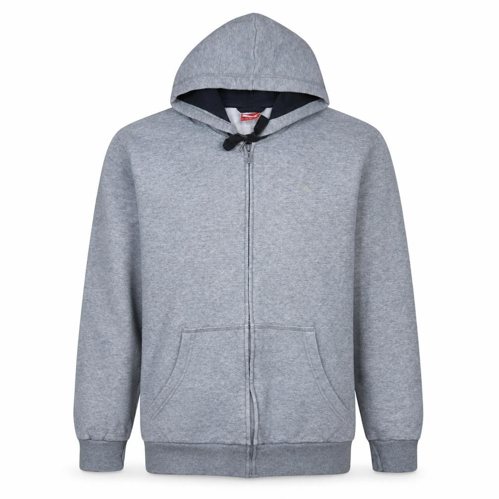Puma Mens Grey Full Zip Hoodie L Hooded Sweatshirt
