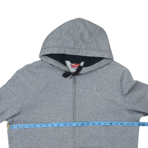 Puma Mens Grey Full Zip Hoodie L Hooded Sweatshirt
