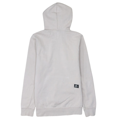Nike SB Womens Beige Pullover Hoodie Small Cotton Blend Logo Design