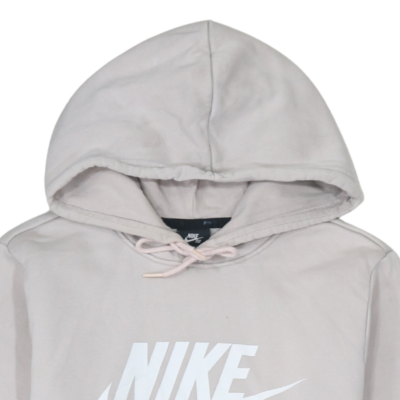 Nike SB Womens Beige Pullover Hoodie Small Cotton Blend Logo Design