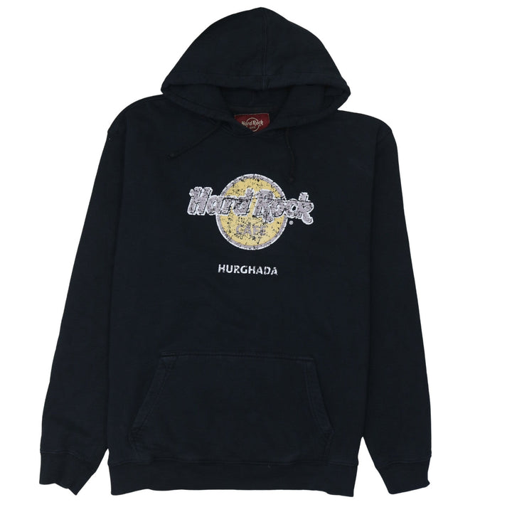 Hard Rock Cafe Hurghada Mens Black XL Pullover Hoodie