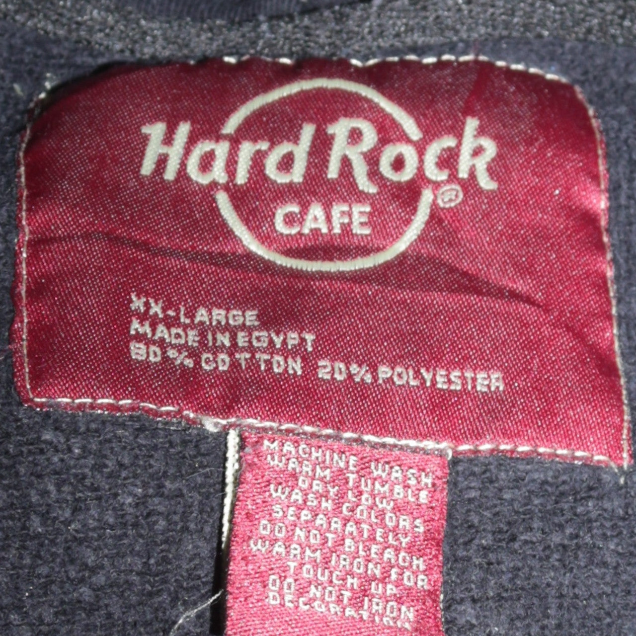 Hard Rock Cafe Hurghada Mens Black XL Pullover Hoodie