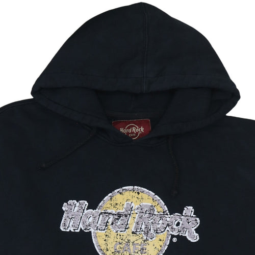 Hard Rock Cafe Hurghada Mens Black XL Pullover Hoodie