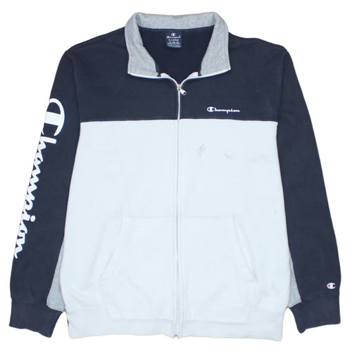 Champion Men's Blue XL Full Zip Fleece Sweatshirt