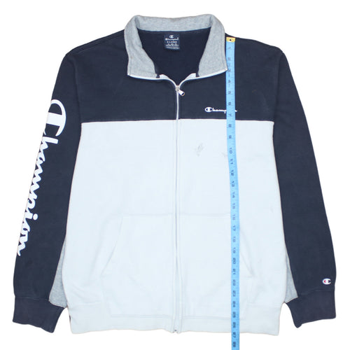 Champion Men's Blue XL Full Zip Fleece Sweatshirt