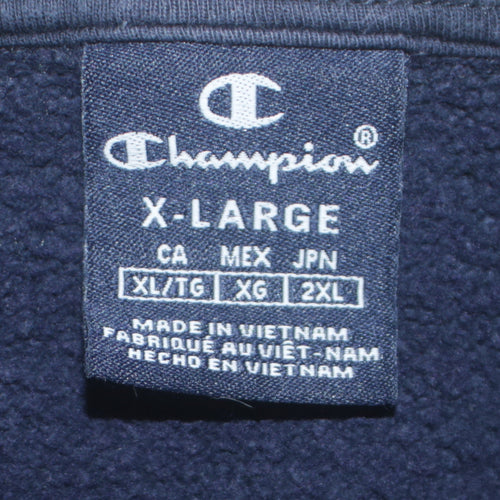 Champion Men's Blue XL Full Zip Fleece Sweatshirt