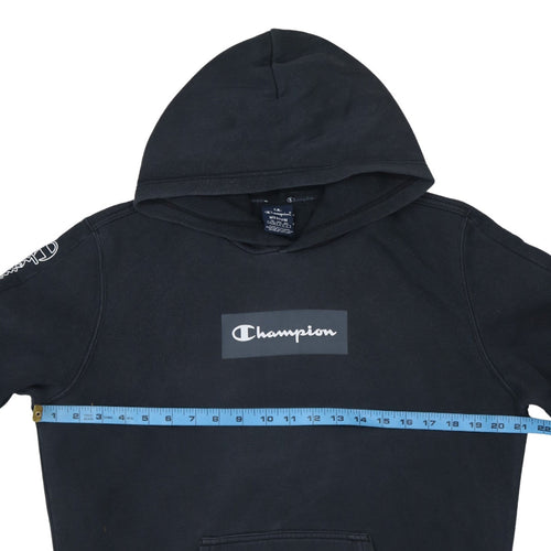 Champion Men's Black Medium Pullover Hoodie Logo Graphic