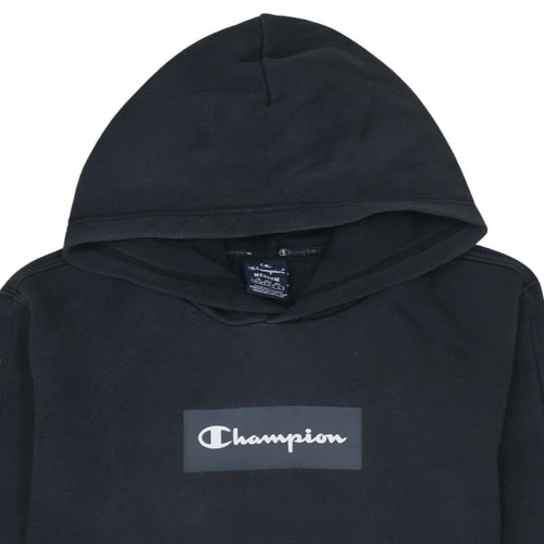 Champion Men's Black Medium Pullover Hoodie Logo Graphic