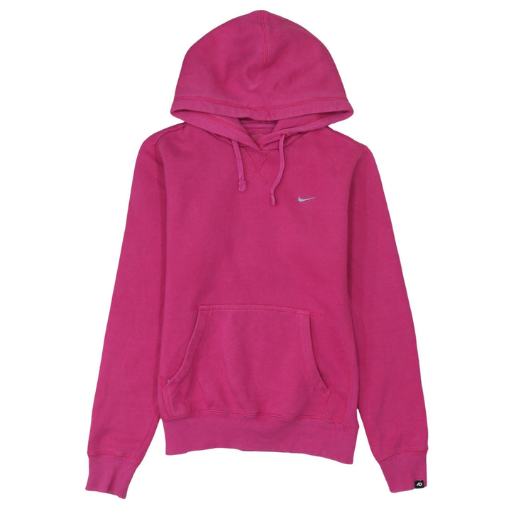 Nike Womens Pink Pullover Hoodie Size M Cotton Blend Casual Sweatshirt