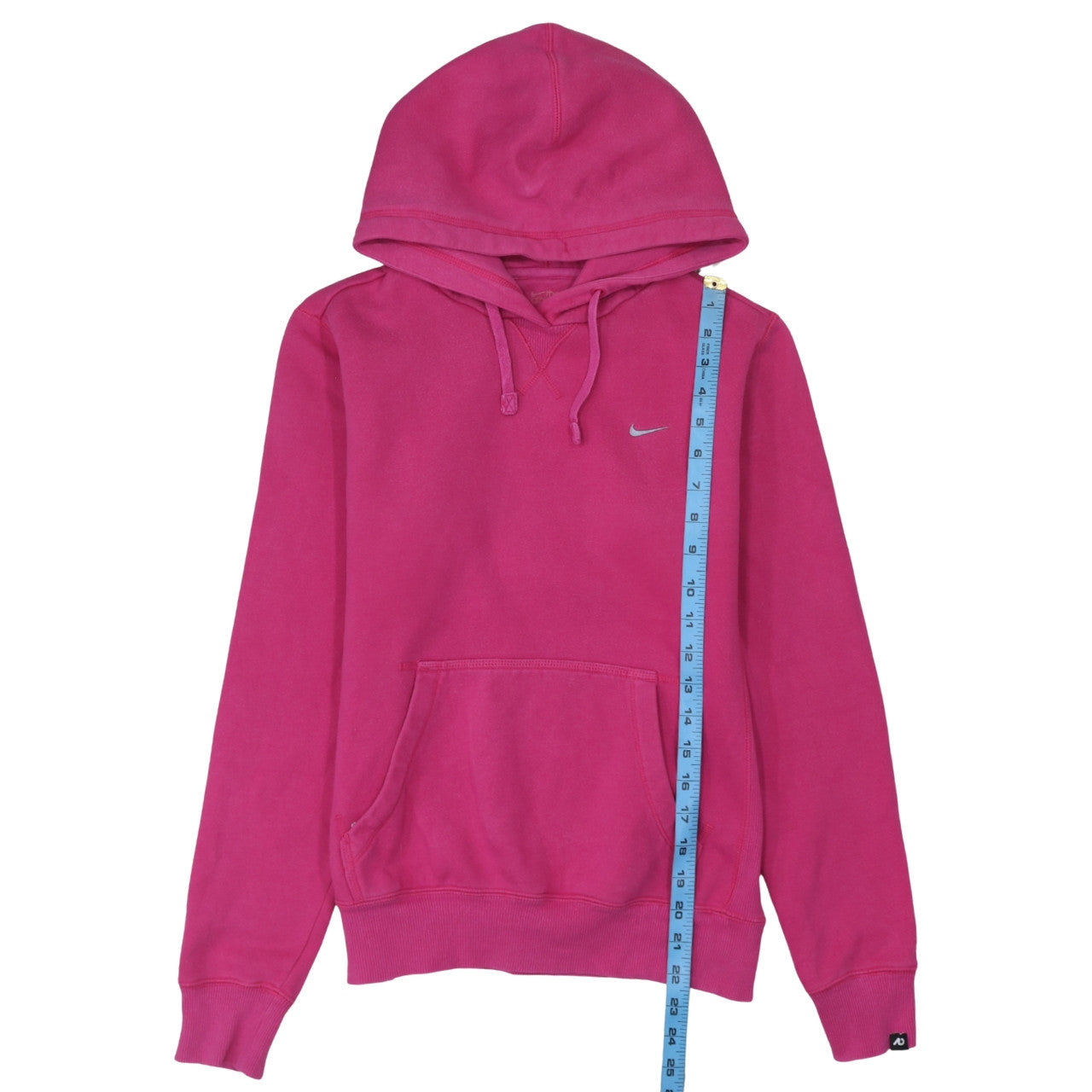 Nike Womens Pink Pullover Hoodie Size M Cotton Blend Casual Sweatshirt