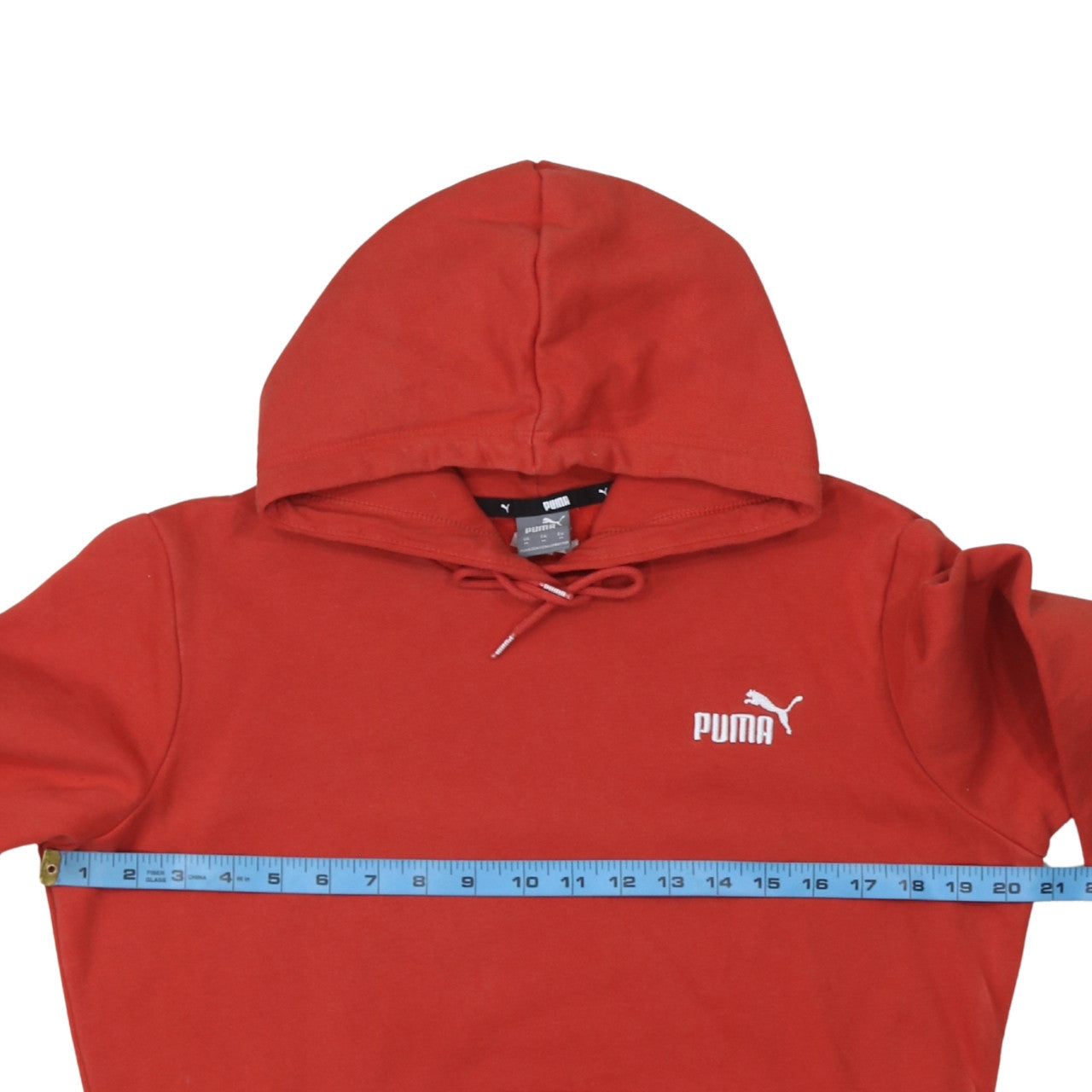 Puma Women's Red Pullover Hoodie Size M Regular Fit Sweatshirt