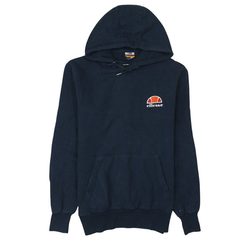 Ellesse Mens Blue Pullover Hoodie UK M Logo Sportswear Sweatshirt