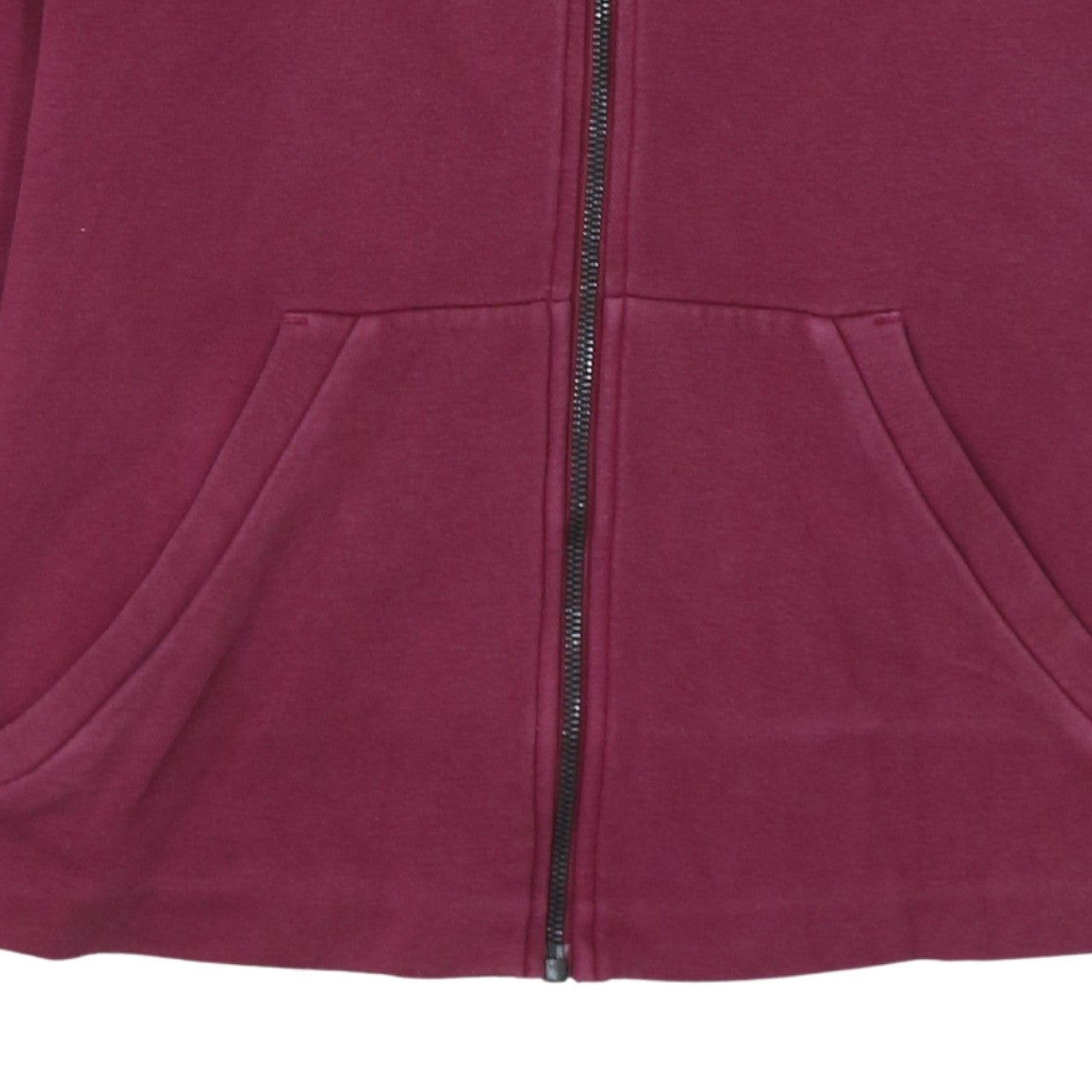 Adidas Womens Burgundy Full Zip Hoodie Size M Cotton Blend