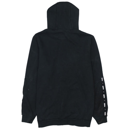 Puma Men's Black Pullover Hoodie L Logo Fleece Sweatshirt
