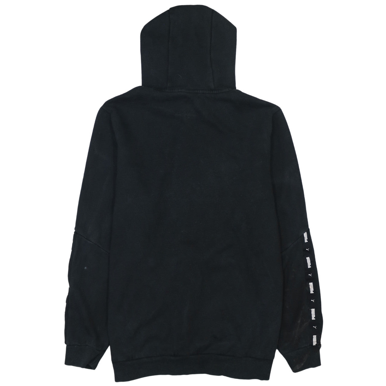 Puma Men's Black Pullover Hoodie L Logo Fleece Sweatshirt