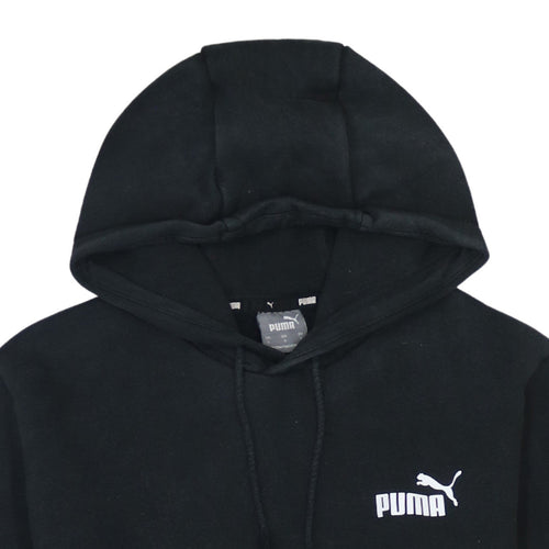 Puma Men's Black Pullover Hoodie L Logo Fleece Sweatshirt