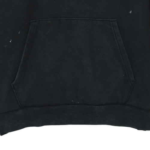 Puma Men's Black Pullover Hoodie L Logo Fleece Sweatshirt