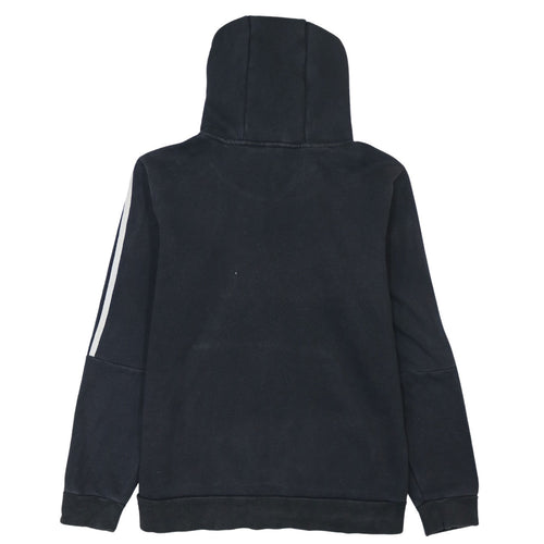 Adidas Boys Black Pullover Hoodie 13-14 Years Classic 3-Stripes Design