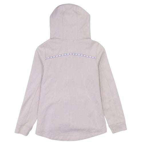 Nike Womens Beige XS Full Zip Hooded Sweatshirt with Logo