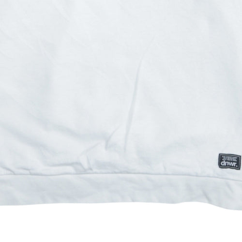 Zara Men White Long Sleeve Crew Neck Pullover Sweatshirt M