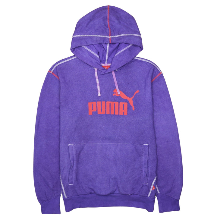 Puma Men's Purple Pullover Hoodie Small Graphic Logo Sportswear