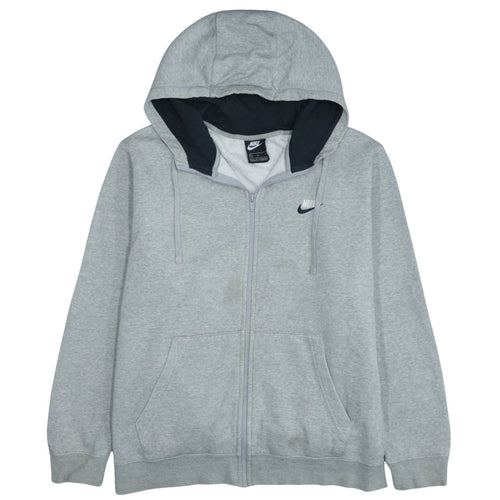 Nike Men's Grey Full Zip Hoodie XL Lightweight Sports Fleece