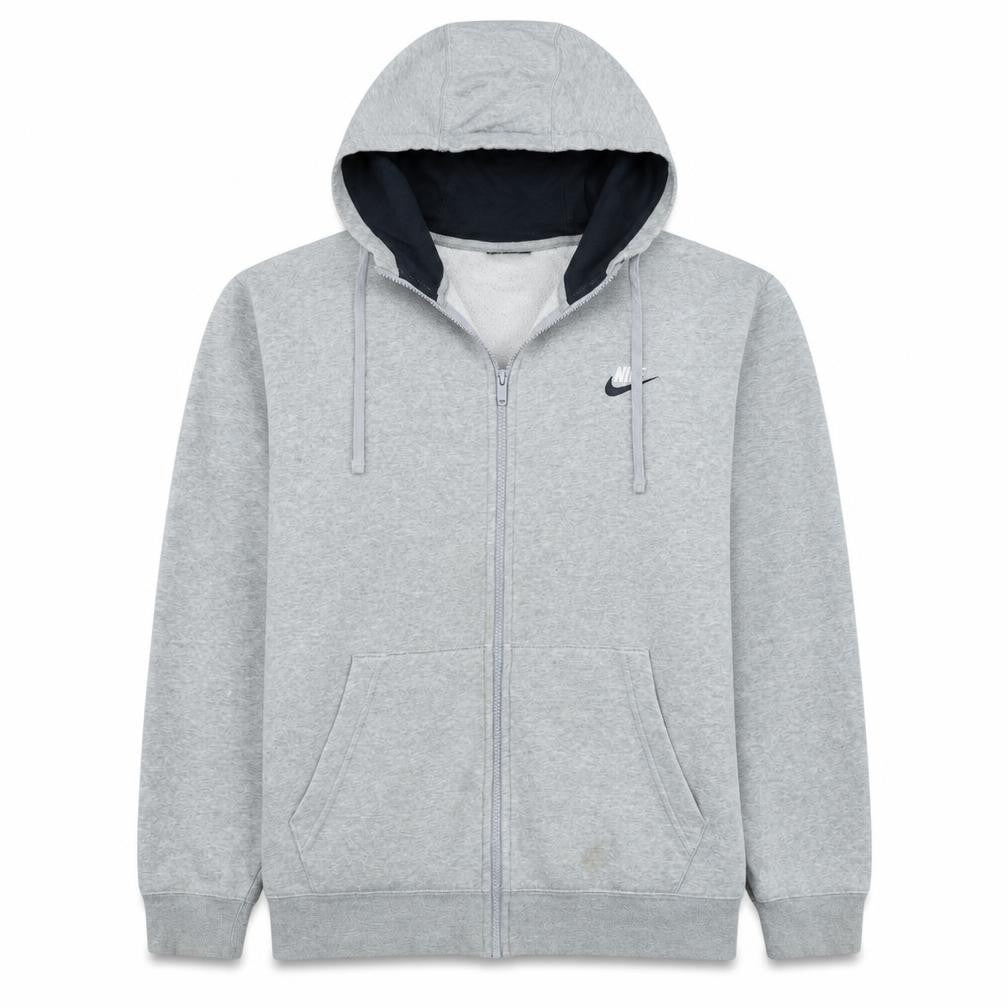 Nike Men's Grey Full Zip Hoodie XL Lightweight Sports Fleece