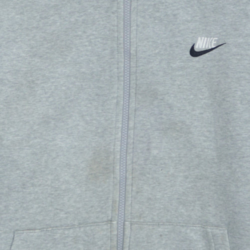 Nike Men's Grey Full Zip Hoodie XL Lightweight Sports Fleece