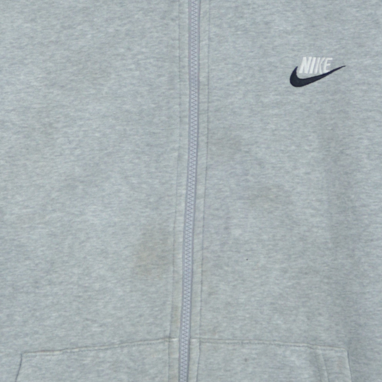 Nike Men's Grey Full Zip Hoodie XL Lightweight Sports Fleece