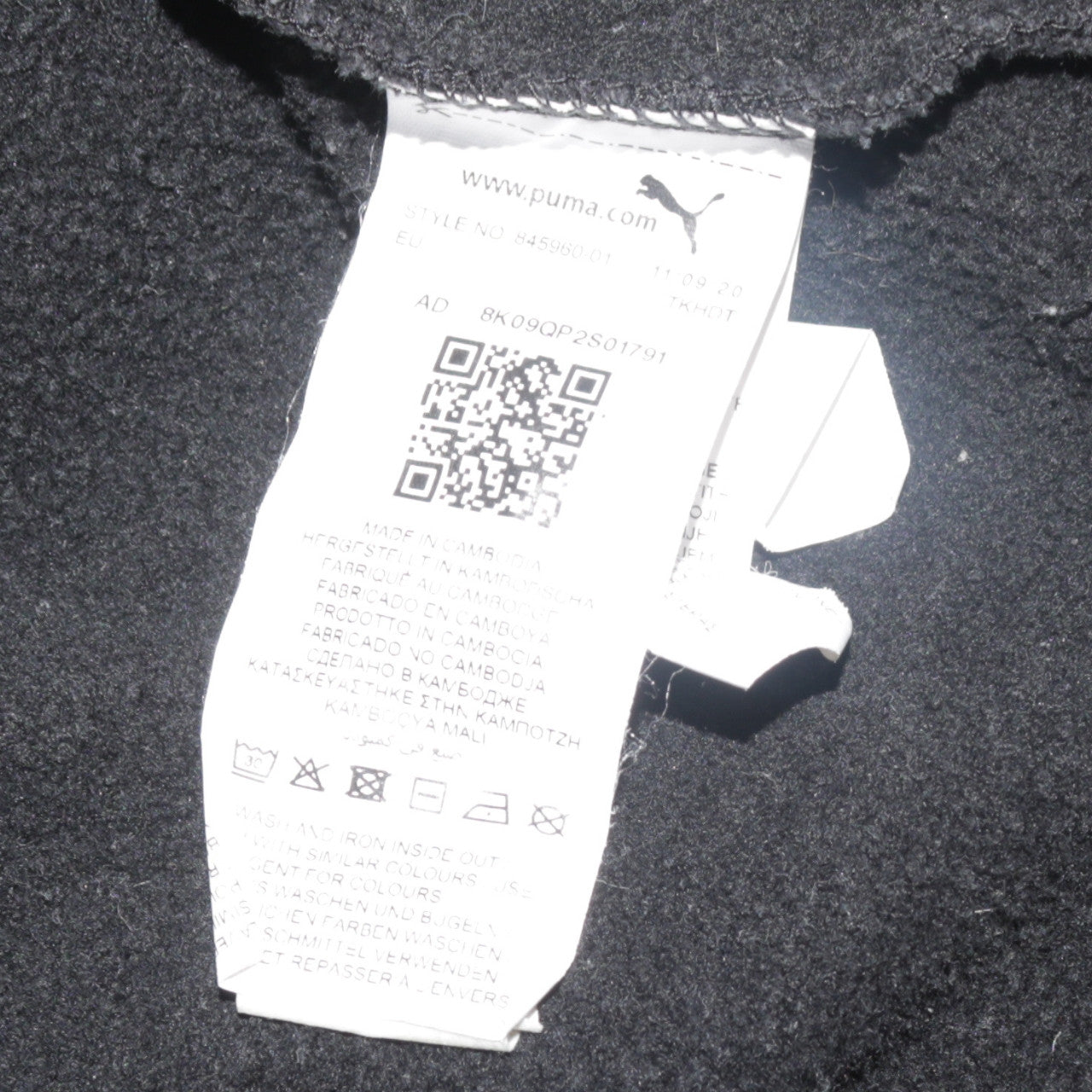 Puma Men's Black Pullover Hoodie Size L Graphic Logo Fleece