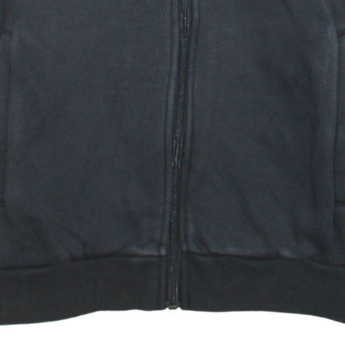Adidas Boys Black Full Zip Hoodie 13-14 Years Hooded Sports Sweatshirt